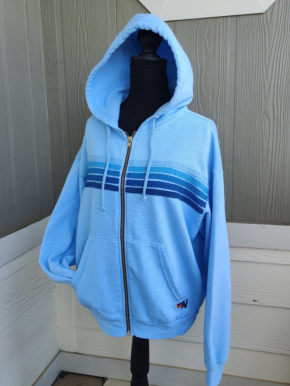 Aviator Nation Large five striped hoodie